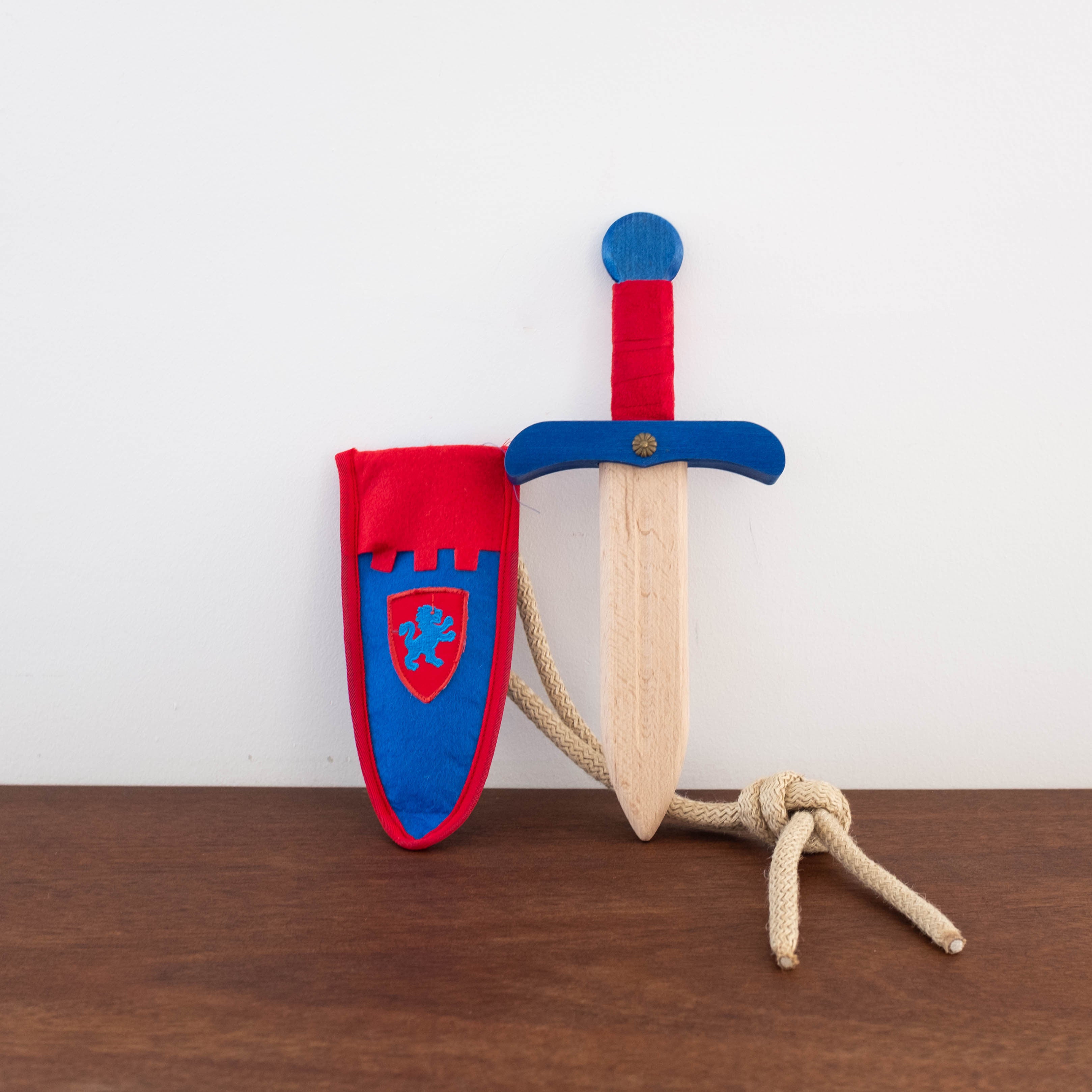 Wooden Dagger with Bag- Blue